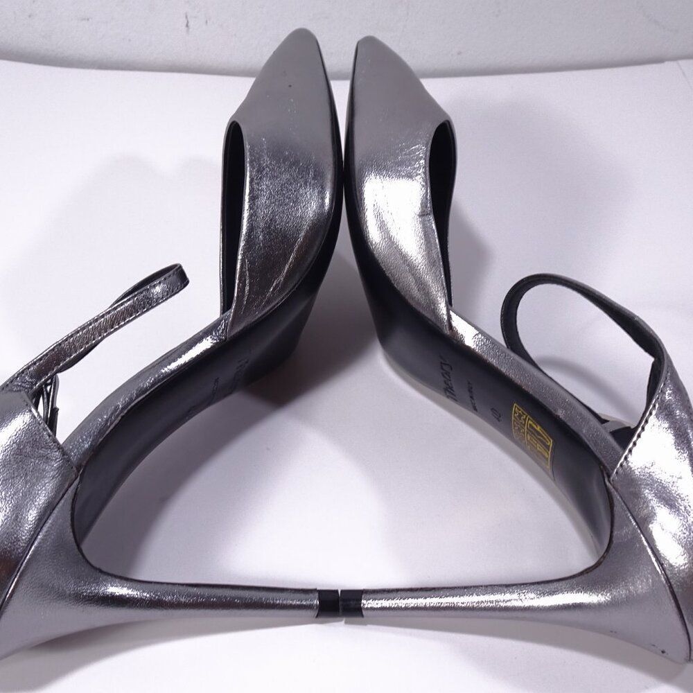 Theory Metallic Leather Mule Pumps 40 NWOB IRRG 595 Sz 40 IRRG - Picture 15 of 16